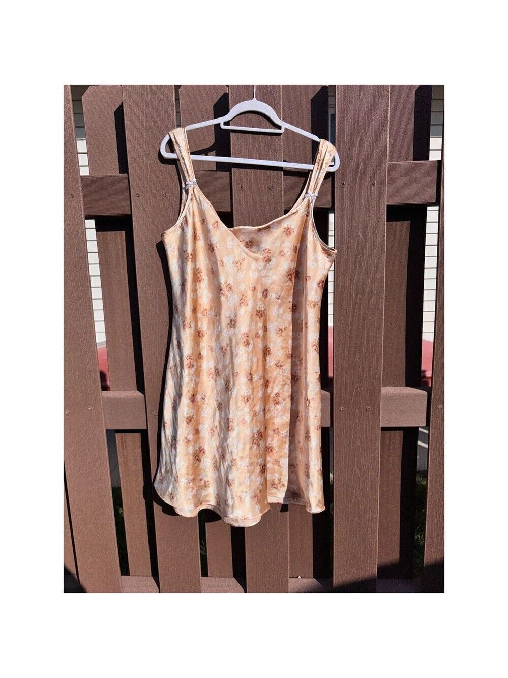 Vintage gown gold rose size oneX Nicolette New York old tag USA - Picture 12 of 12